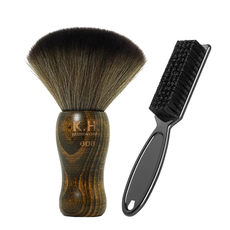 Barber Neck Duster Brush Sets Mens Duster Face Duster Tool Beard Set Men Broken Hair Brush Round Hairdressing Neck Brush