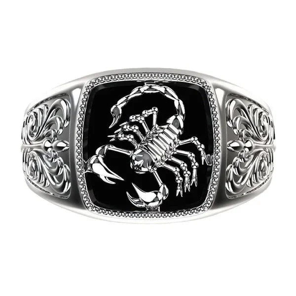 Scorpion Animal Men's Ring Punk Jewelry Accessories Men Rings Cool Fashion Hip Hop Rock Jewelry Gift Halloween Xmas Party Rings