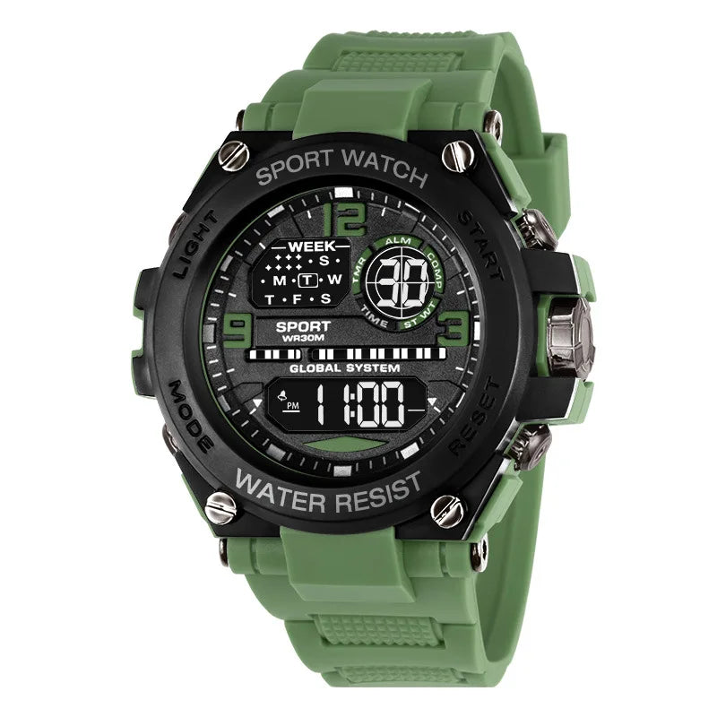 Men Waterproof Sports Watches Multifunction Electronic Watches Anti Drop and Shock-absorbing Wristwatches