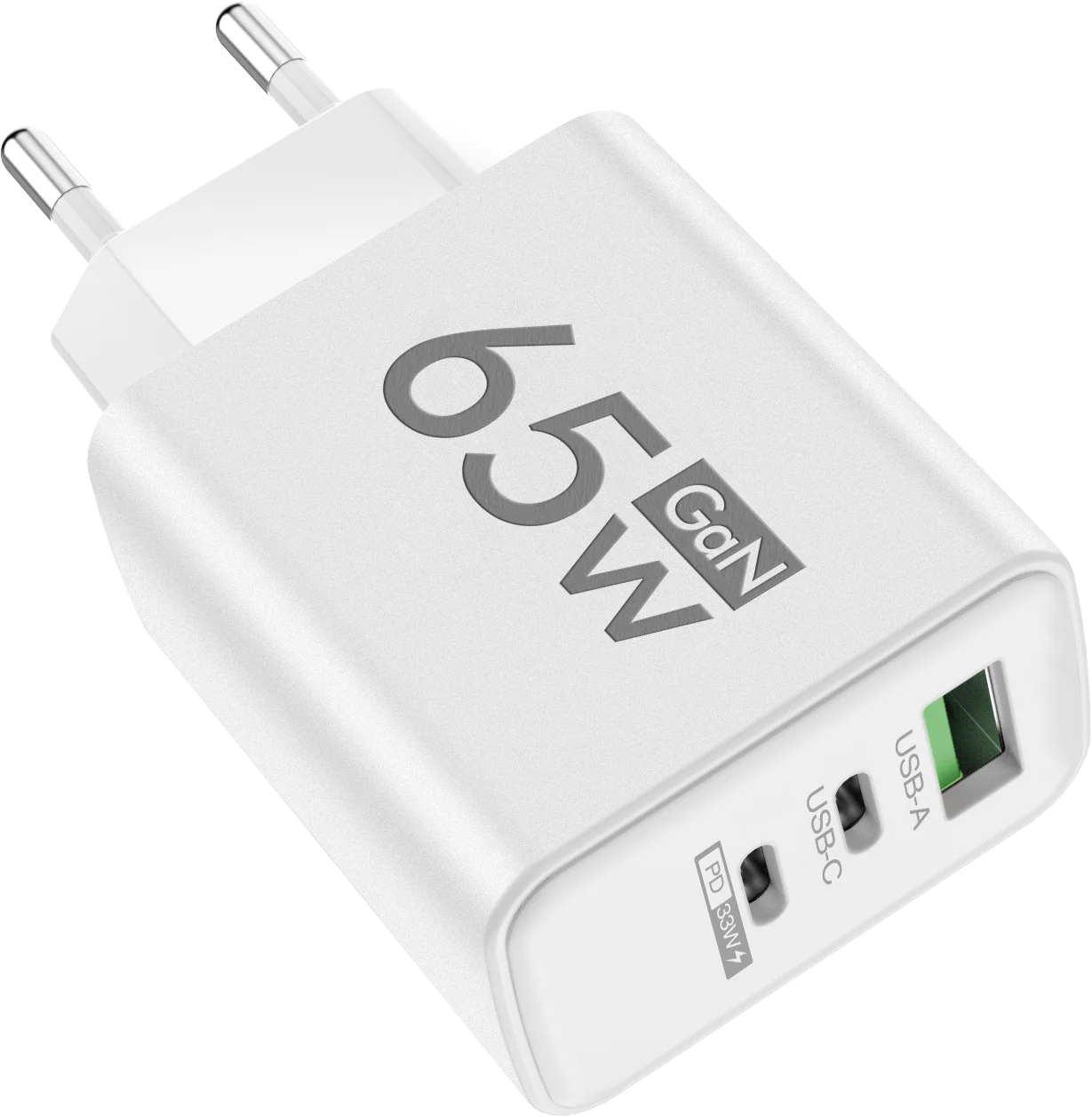 Total 65W GaN Fast Charging USB C Charger Type C Mobile Phone Adapter For iPhone Huawei Quick Charge 3.0 EU/US Plug Wall Charger