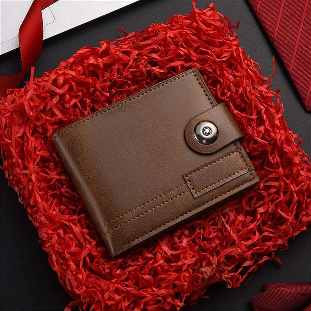 High Capacity Men's Hasp Leather Wallet Multiple Card Slots ID Credit Card Holder Coin Vintage Wallet Fashion Business Wallet