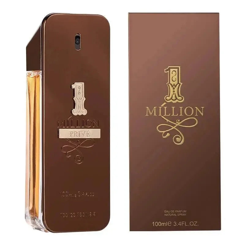 100ml Golden Millionaire Eau de Parfum - Long Lasting Leather Notes Fragrance for Men, Luxury Cologne Attraction 2024 Edition