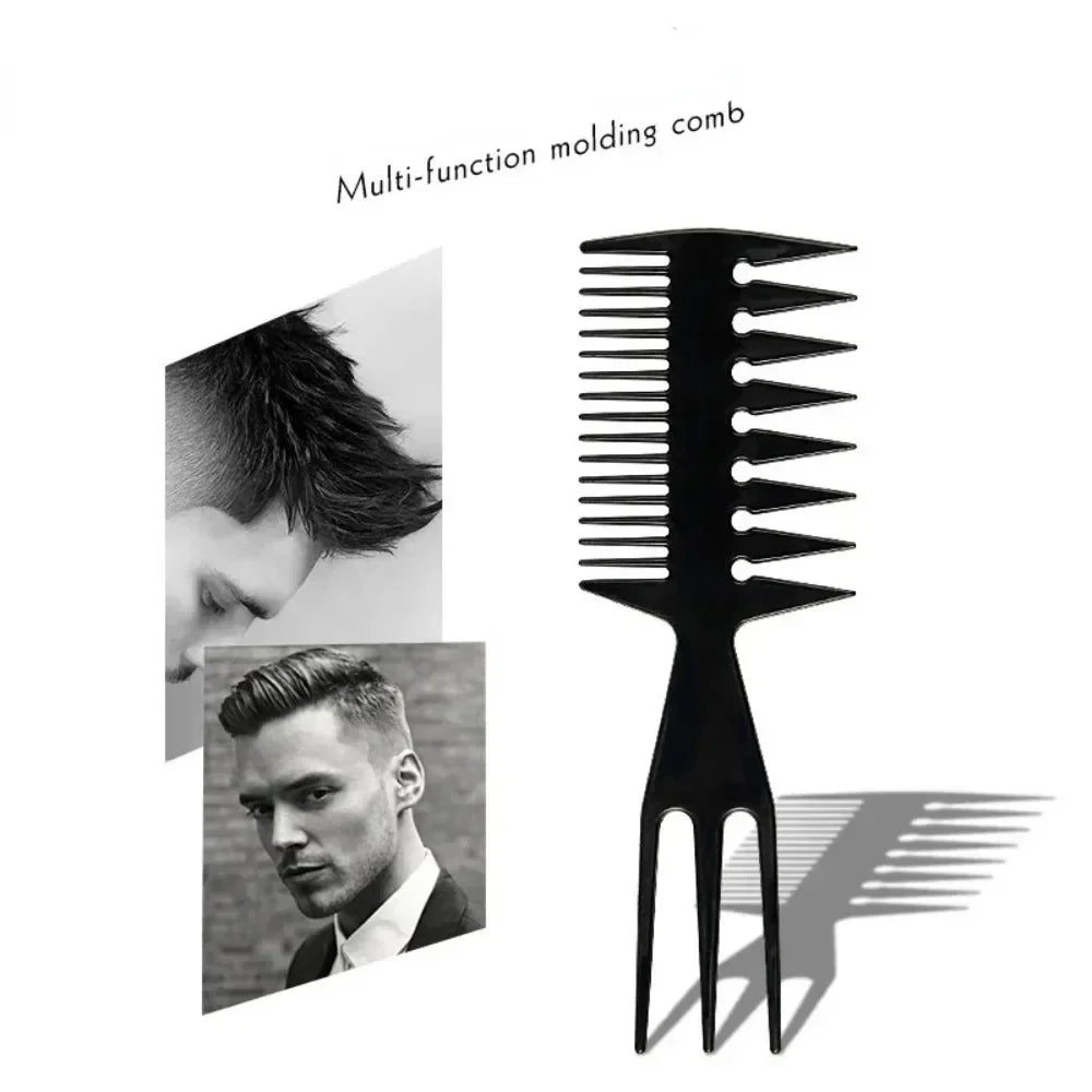 1pc Men's Beard Styling Brush Oil Head Texture Comb Hairdressing Dual-use Hair Combs Barber Hair Cutting Cleaning Brush Tools