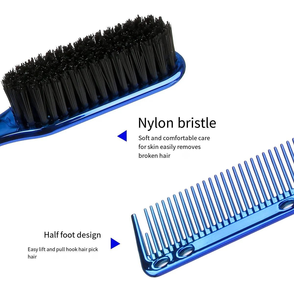 1pc Men's Beard Styling Brush Oil Head Texture Comb Hairdressing Dual-use Hair Combs Barber Hair Cutting Cleaning Brush Tools