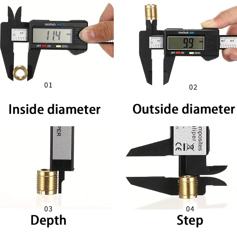 Electronic Digital Calipers Measuring Tool LCD Screen Conversion in Inches and Millimeters used for Jewelry Measurement and DIY