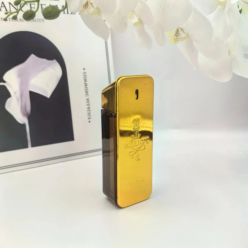 100ml Golden Millionaire Eau de Parfum - Long Lasting Leather Notes Fragrance for Men, Luxury Cologne Attraction 2024 Edition