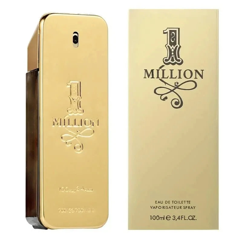 100ml Golden Millionaire Eau de Parfum - Long Lasting Leather Notes Fragrance for Men, Luxury Cologne Attraction 2024 Edition
