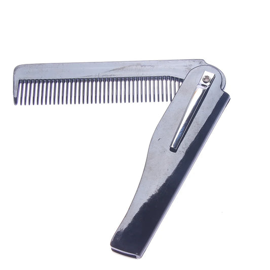 Foldable Hair Comb Men Oil Head Moustache Beard Brush Comb Women Beauty Pocket Clip Hair Styling Tool Hairdressing Comb