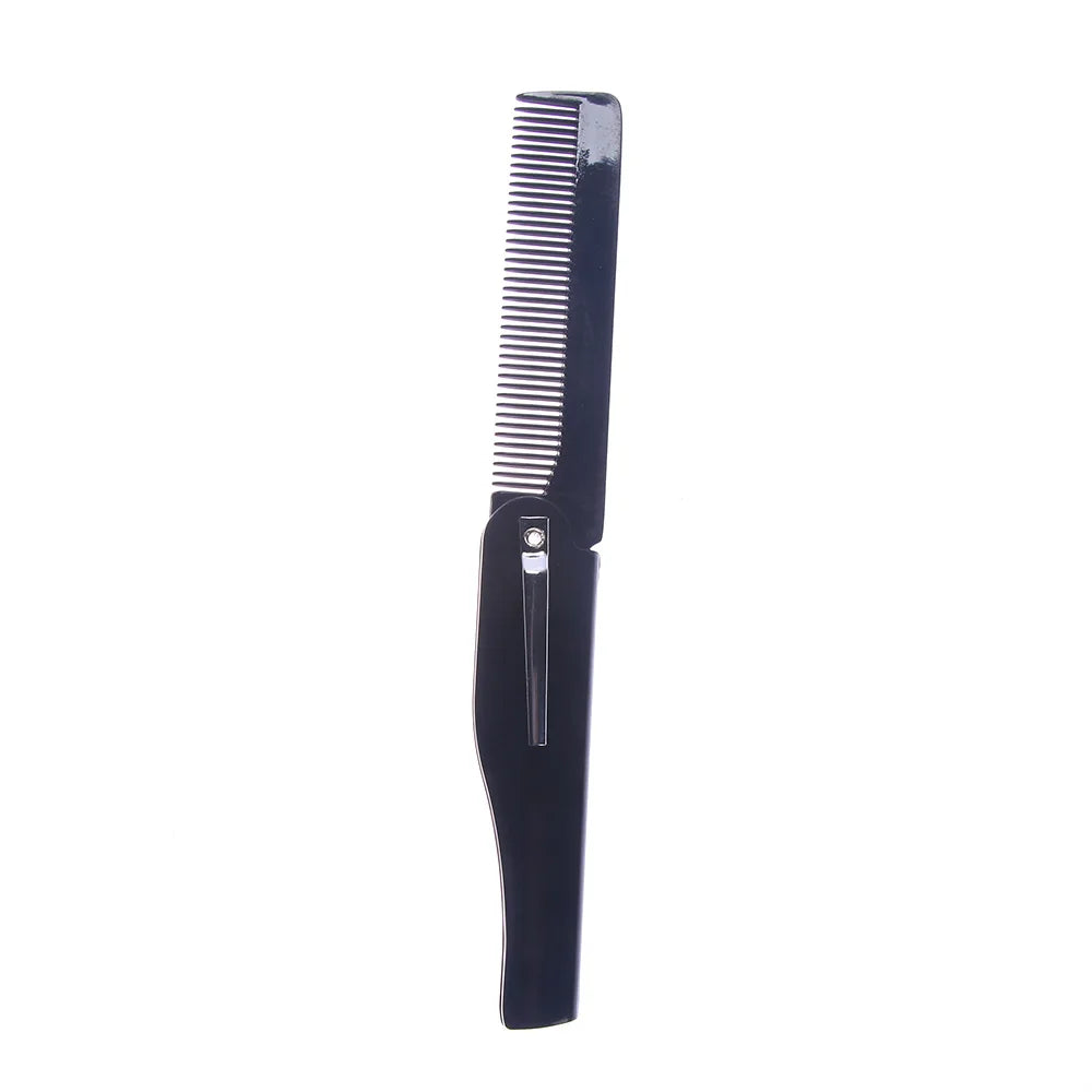 Foldable Hair Comb Men Oil Head Moustache Beard Brush Comb Women Beauty Pocket Clip Hair Styling Tool Hairdressing Comb