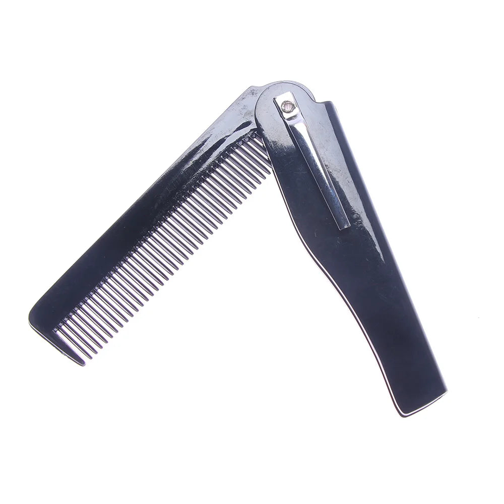 Foldable Hair Comb Men Oil Head Moustache Beard Brush Comb Women Beauty Pocket Clip Hair Styling Tool Hairdressing Comb