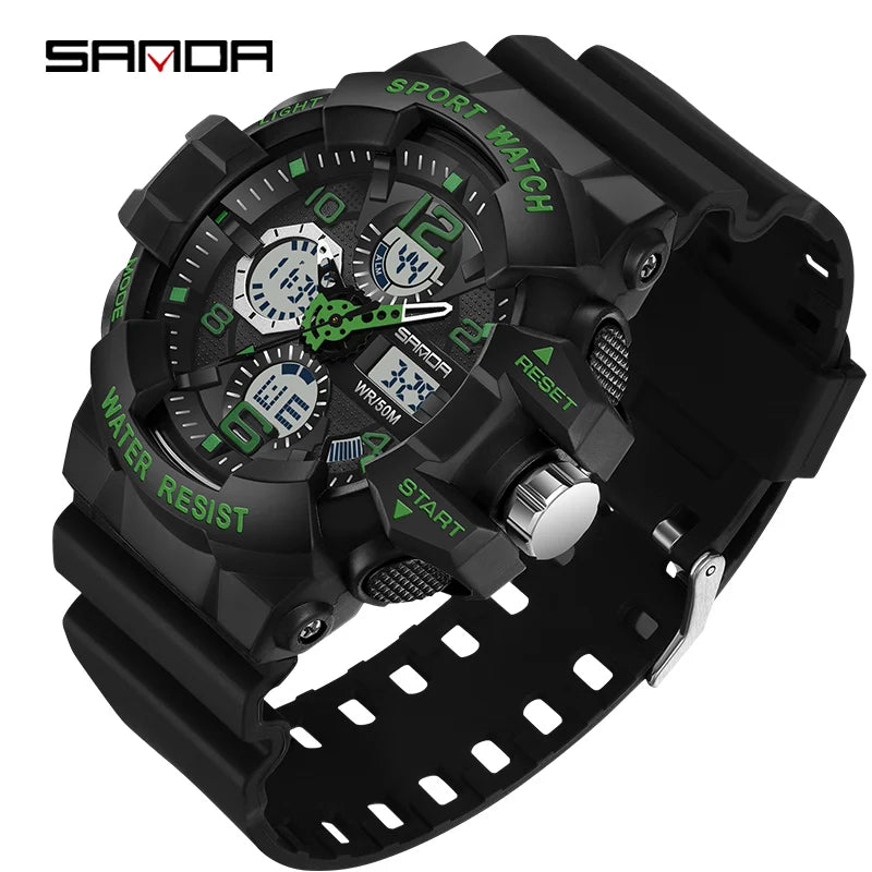 SANDA Brand G- Style Military Watch Men Digital Sports Watches For Man Waterproof Electronic Wristwatch Mens 2022 Relogios