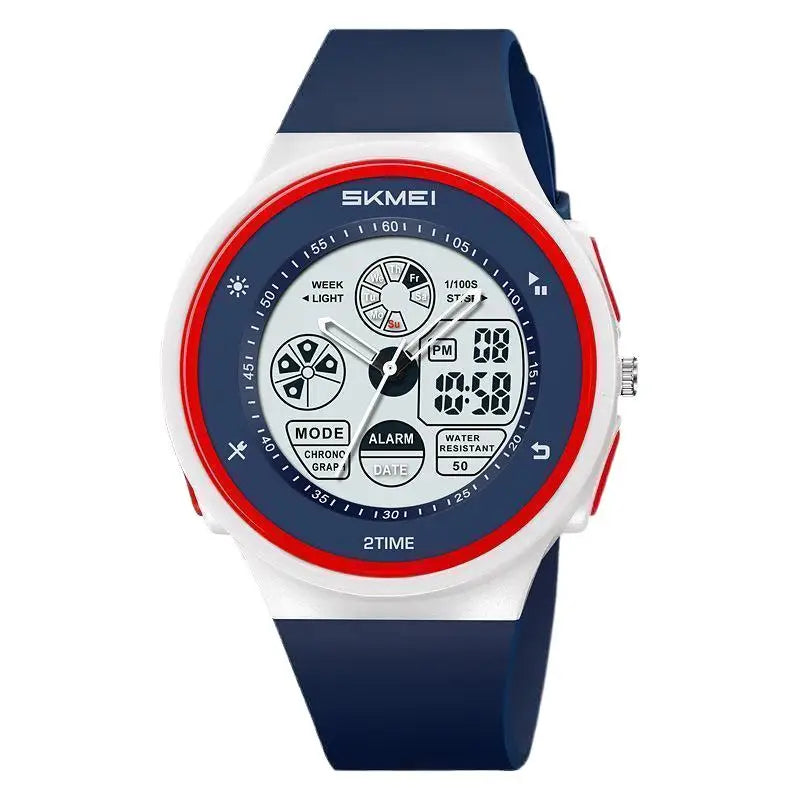 Skmei Fashionable multifunctional sports waterproof electronic watch for students, male and female electronic pointer dual time