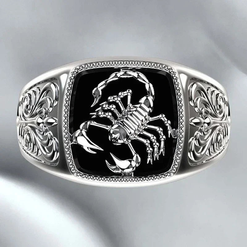 Scorpion Animal Men's Ring Punk Jewelry Accessories Men Rings Cool Fashion Hip Hop Rock Jewelry Gift Halloween Xmas Party Rings