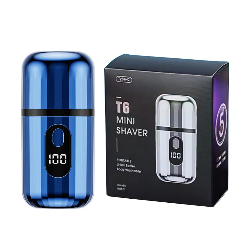 Men's Portable Electric Shaver Capsule Design Mini Travel Home Use Electric Beard Knife USB Rechargeable Pocket Electric Razor