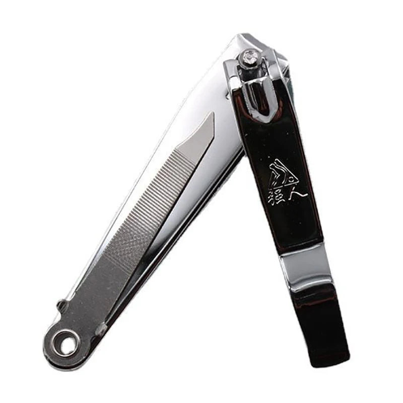 Stainless Steel Nail Cutter With Nail File Flat Clipper Fit for Big Size Fingernail Toenail Tips Cutter Trimmer Nail Care Tool