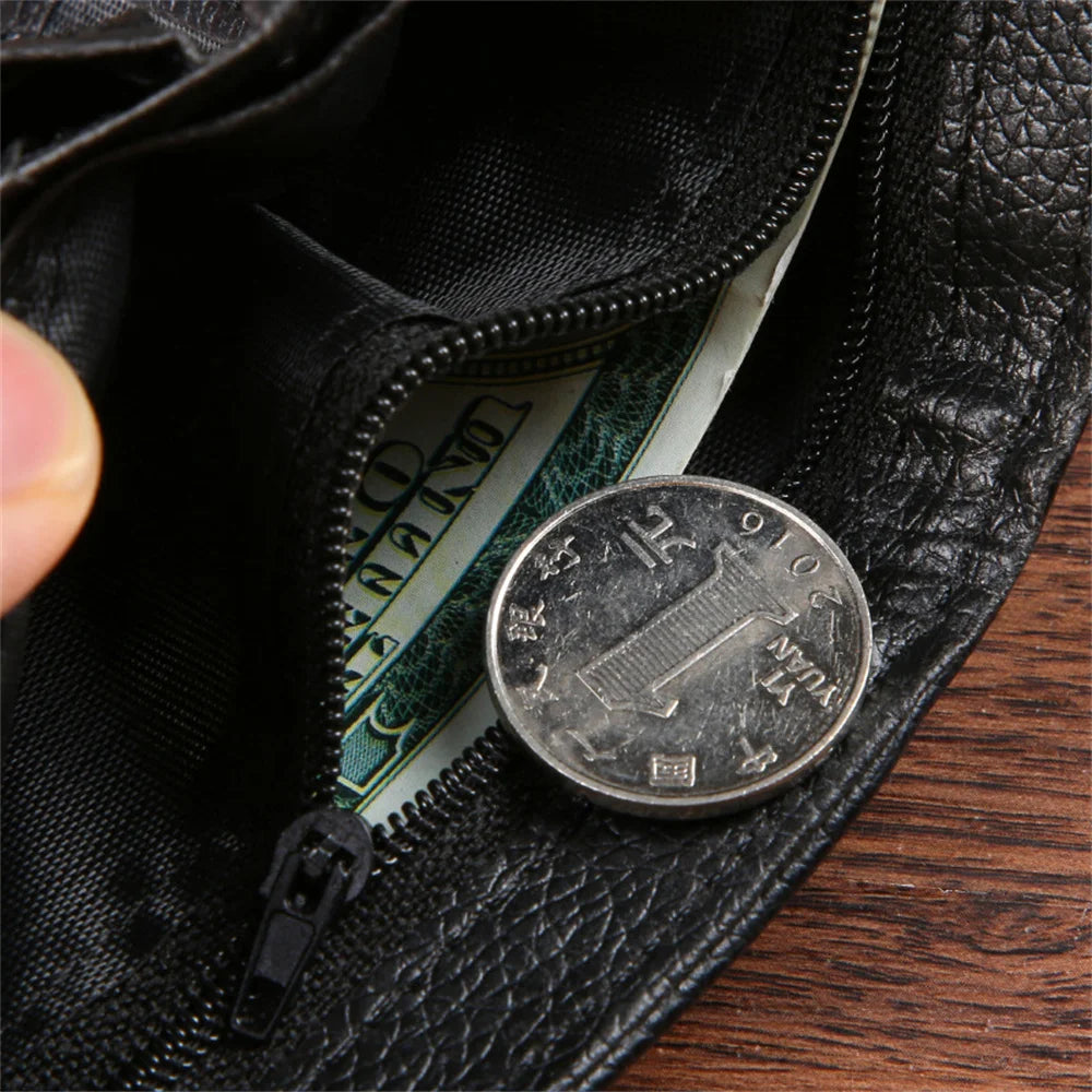 High Capacity Men's Hasp Leather Wallet Multiple Card Slots ID Credit Card Holder Coin Vintage Wallet Fashion Business Wallet