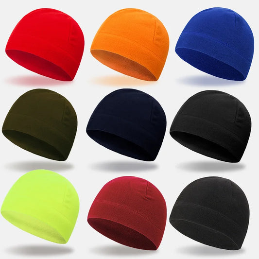 Winter Thermal Cycling Cap Outdoor Under MTB Helmet Liner Fleece Hat Sports Men Bicycle Skiing Beanie Running Hiking Skullcaps