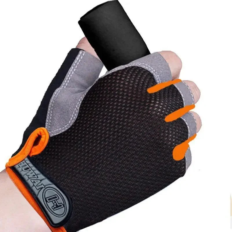 Outdoor Half Finger  Cycling Anti Slip Anti Sweat Men Women Half Finger Gloves Breathable Anti Shock Sports Gloves