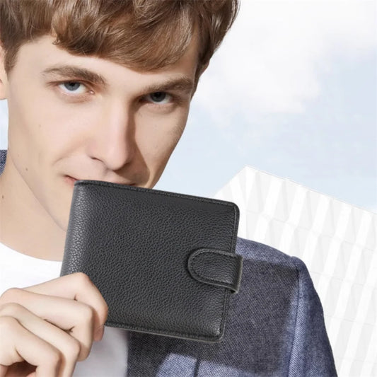 High Capacity Men's Hasp Leather Wallet Multiple Card Slots ID Credit Card Holder Coin Vintage Wallet Fashion Business Wallet