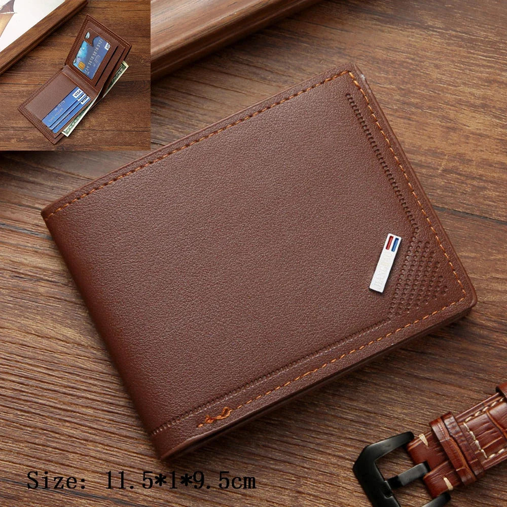 High Capacity Men's Hasp Leather Wallet Multiple Card Slots ID Credit Card Holder Coin Vintage Wallet Fashion Business Wallet