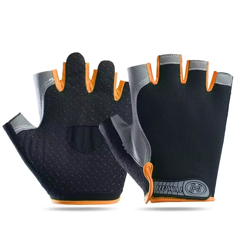 Outdoor Half Finger  Cycling Anti Slip Anti Sweat Men Women Half Finger Gloves Breathable Anti Shock Sports Gloves