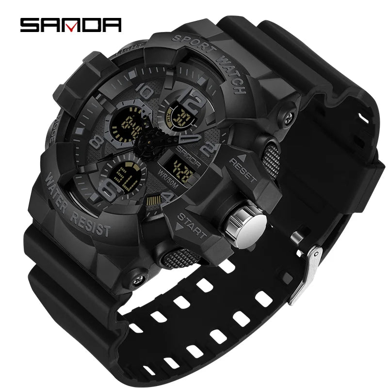 SANDA Brand G- Style Military Watch Men Digital Sports Watches For Man Waterproof Electronic Wristwatch Mens 2022 Relogios