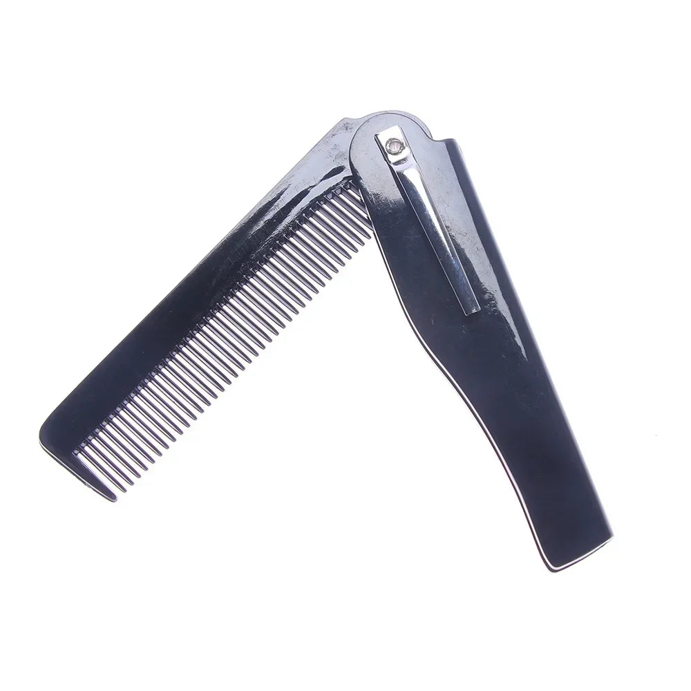 Foldable Hair Comb Men Oil Head Moustache Beard Brush Comb Women Beauty Pocket Clip Hair Styling Tool Hairdressing Comb