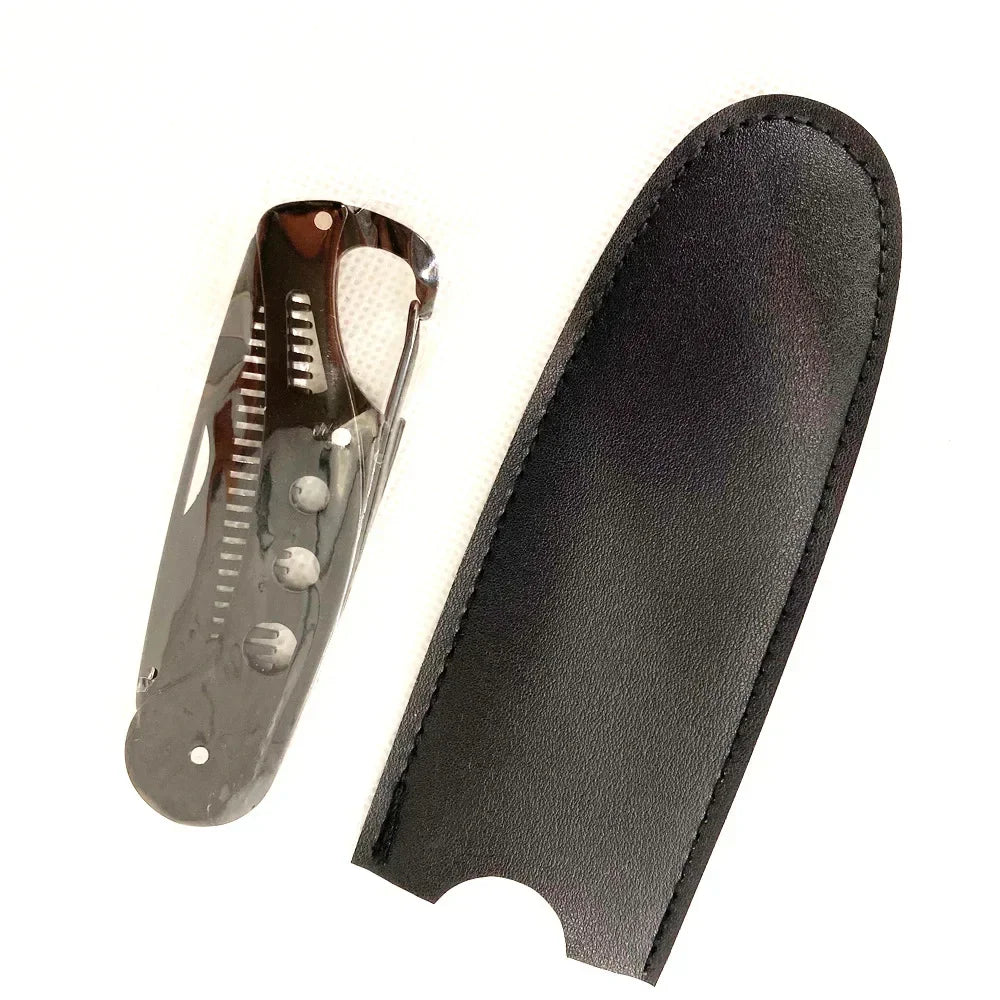 1PCS Men Beard Styling Comb Hot Sale Stainless Steel Folding Comb  Anti Static Mustache Comb Hairdressing Tools Wholesale