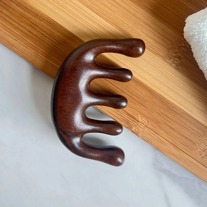 Men's Wooden Beard Comb with Leather Case Mustache Hair Comb For Men Fine Coarse Teeth Perfect Beard Balms Essential Oils Comb