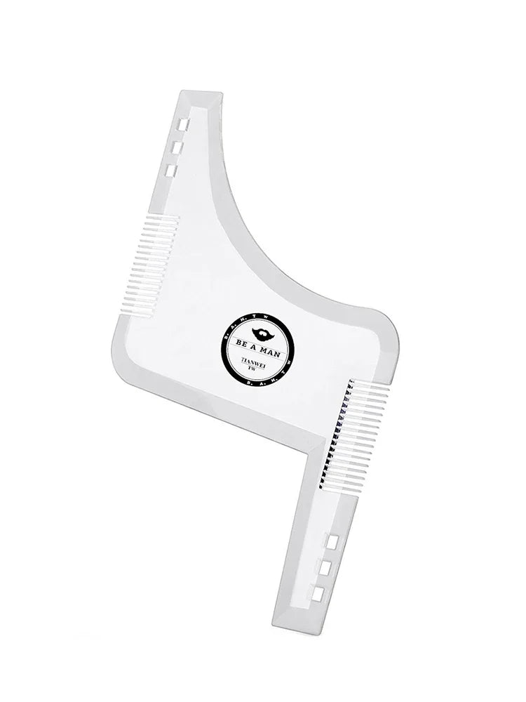 Fashion Beard Styling Template Comb New Barber Tool Mustache Symmetry Trimming Styling Stencil 3 Colors Optional Styling Comb