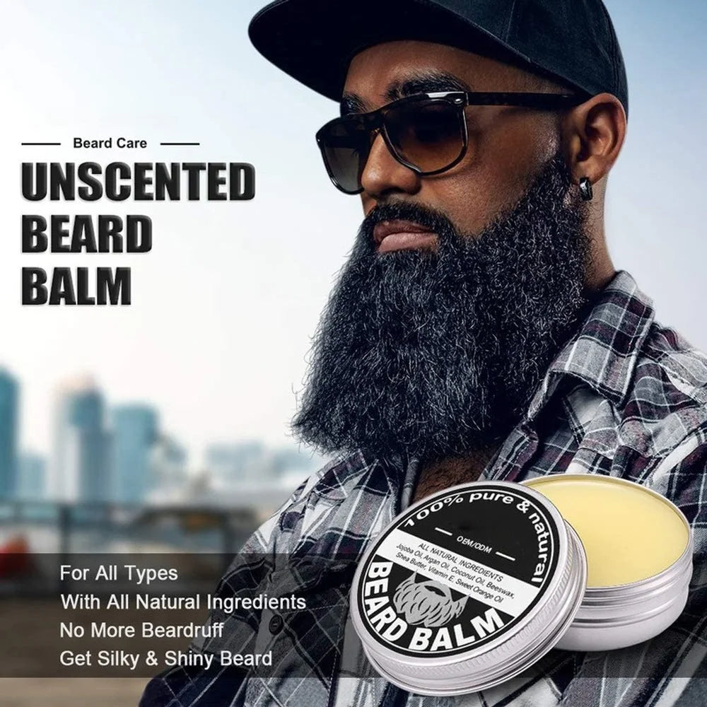 Beard Growth Kit Beard Hair Enhancer Growth Thickening Activator Serum beard oil, beard balm, bamboo brush comb Beard care kit