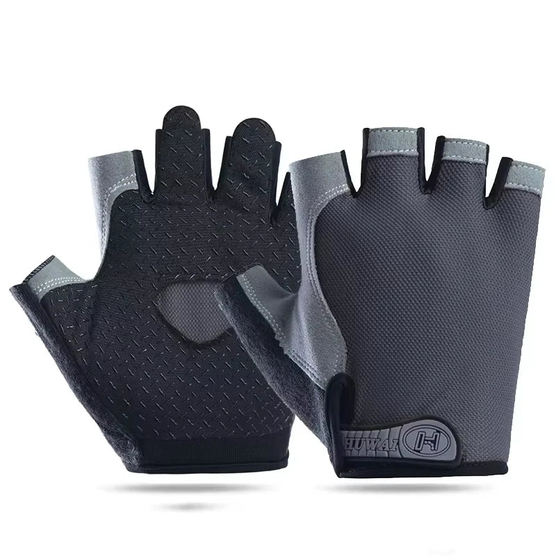 Outdoor Half Finger  Cycling Anti Slip Anti Sweat Men Women Half Finger Gloves Breathable Anti Shock Sports Gloves