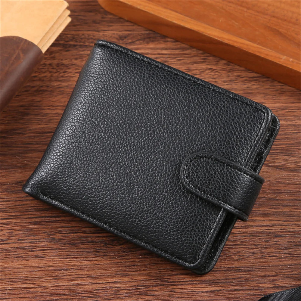High Capacity Men's Hasp Leather Wallet Multiple Card Slots ID Credit Card Holder Coin Vintage Wallet Fashion Business Wallet
