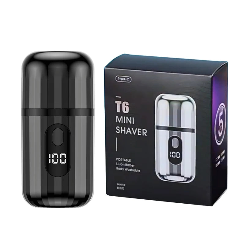 Men's Portable Electric Shaver Capsule Design Mini Travel Home Use Electric Beard Knife USB Rechargeable Pocket Electric Razor