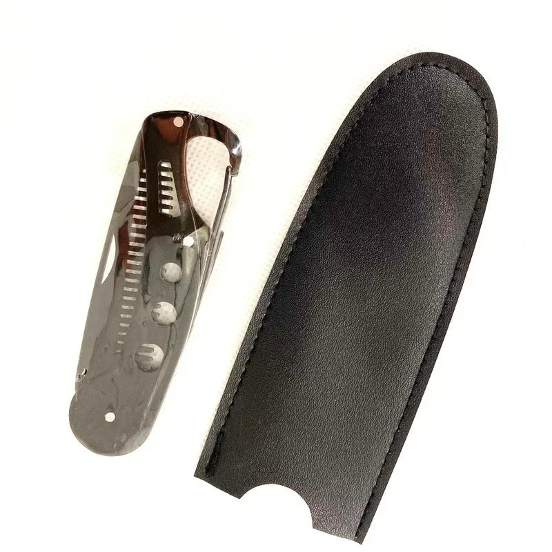 1PCS Men Beard Styling Comb Hot Sale Stainless Steel Folding Comb  Anti Static Mustache Comb Hairdressing Tools Wholesale