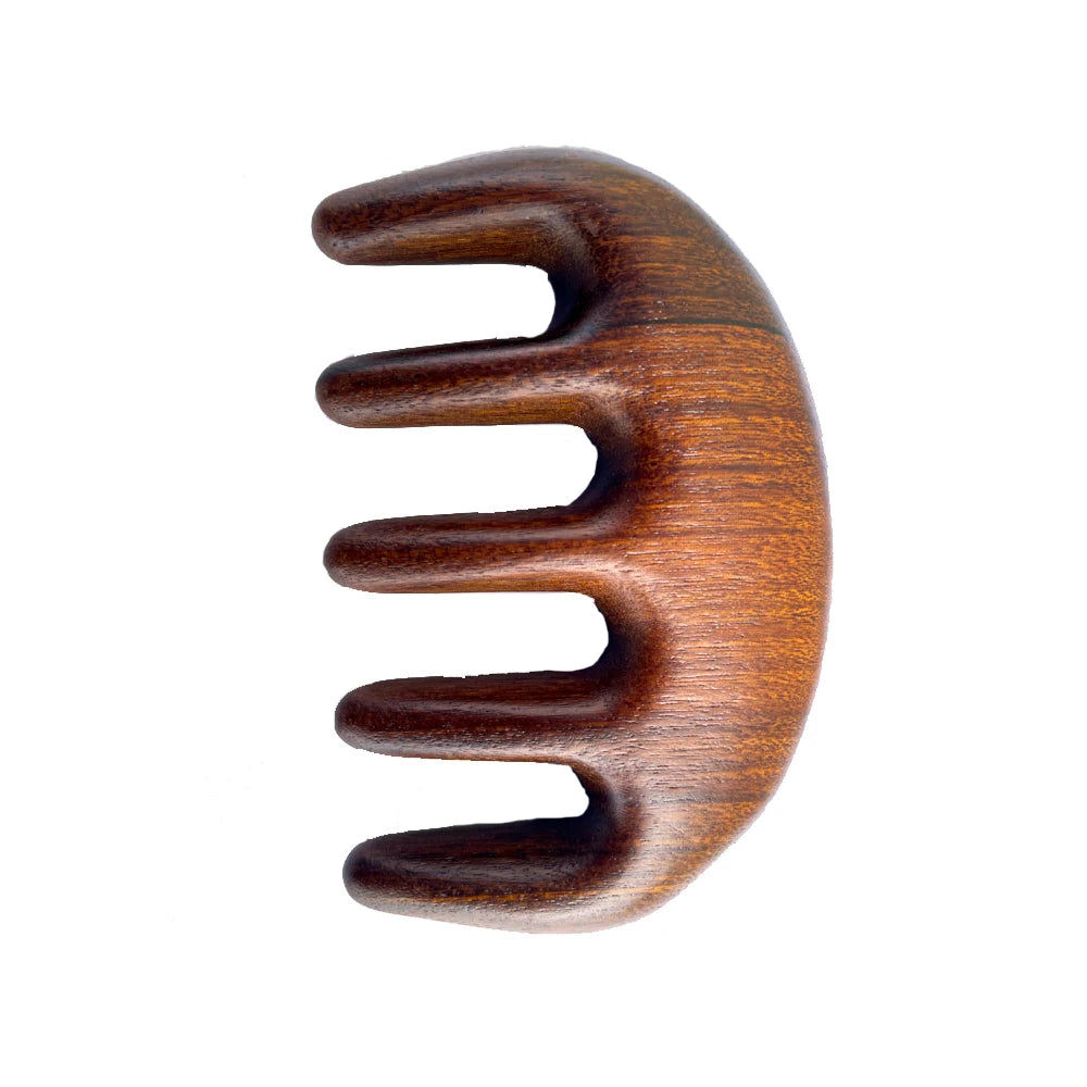 Men's Wooden Beard Comb with Leather Case Mustache Hair Comb For Men Fine Coarse Teeth Perfect Beard Balms Essential Oils Comb