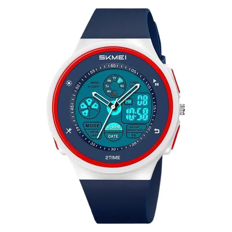 Skmei Fashionable multifunctional sports waterproof electronic watch for students, male and female electronic pointer dual time