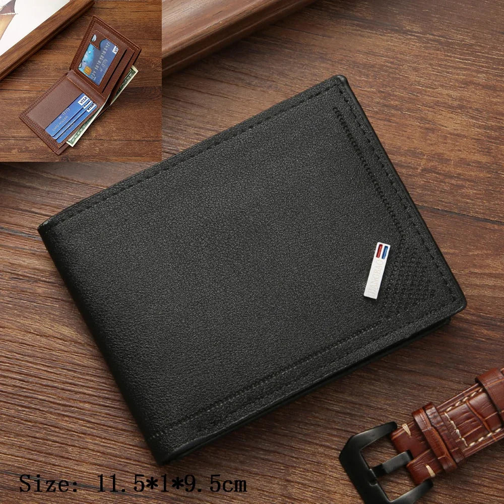High Capacity Men's Hasp Leather Wallet Multiple Card Slots ID Credit Card Holder Coin Vintage Wallet Fashion Business Wallet