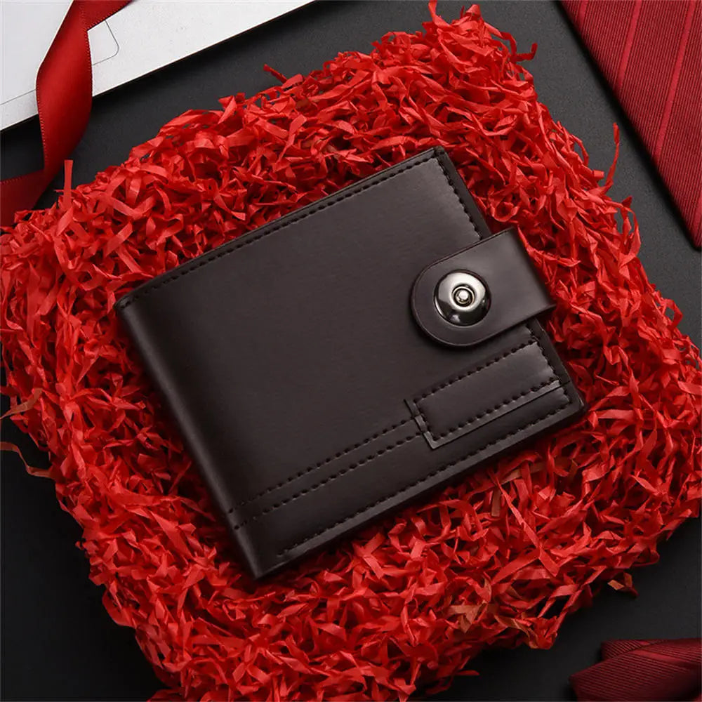 High Capacity Men's Hasp Leather Wallet Multiple Card Slots ID Credit Card Holder Coin Vintage Wallet Fashion Business Wallet