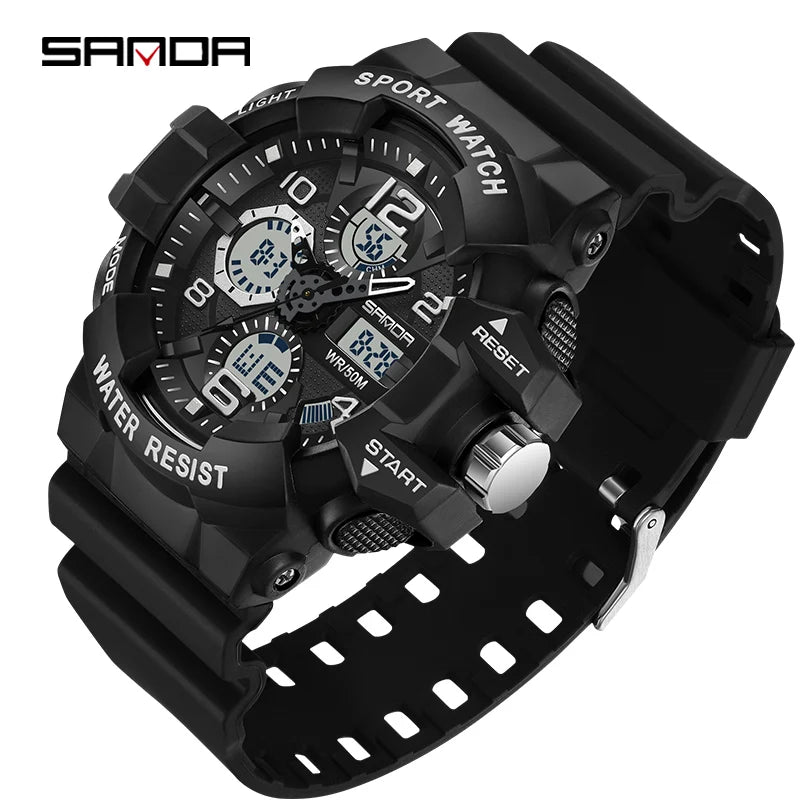 SANDA Brand G- Style Military Watch Men Digital Sports Watches For Man Waterproof Electronic Wristwatch Mens 2022 Relogios