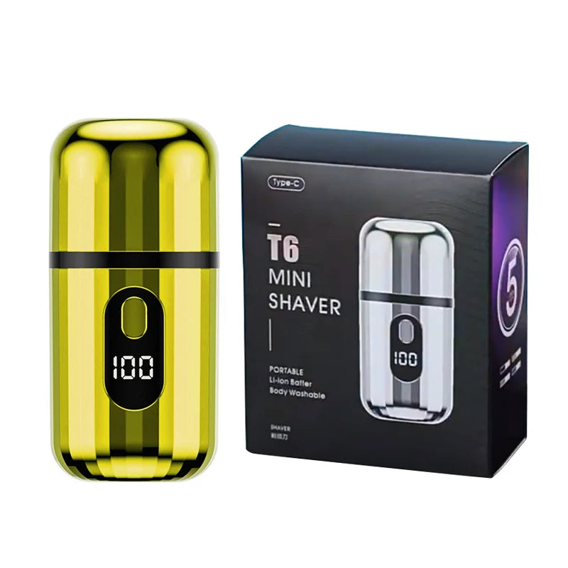 Men's Portable Electric Shaver Capsule Design Mini Travel Home Use Electric Beard Knife USB Rechargeable Pocket Electric Razor