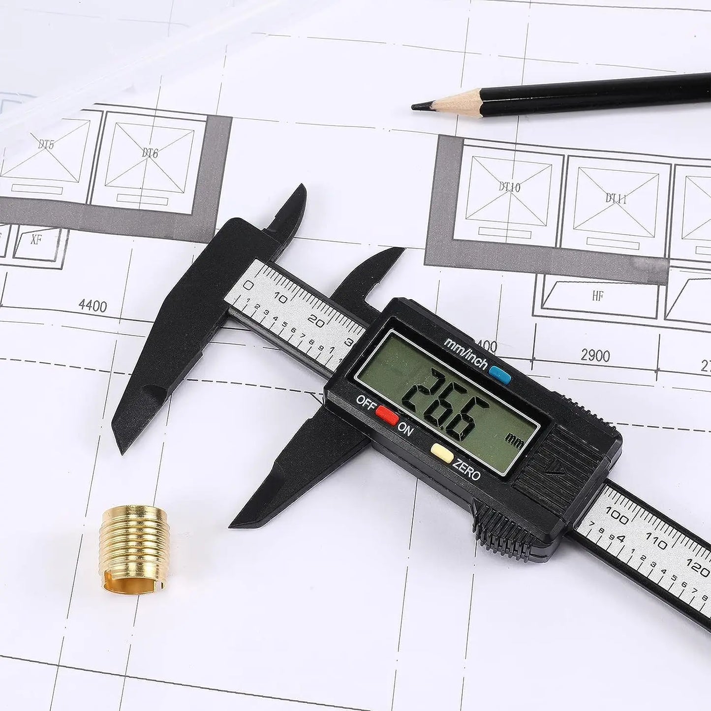 Electronic Digital Calipers Measuring Tool LCD Screen Conversion in Inches and Millimeters used for Jewelry Measurement and DIY