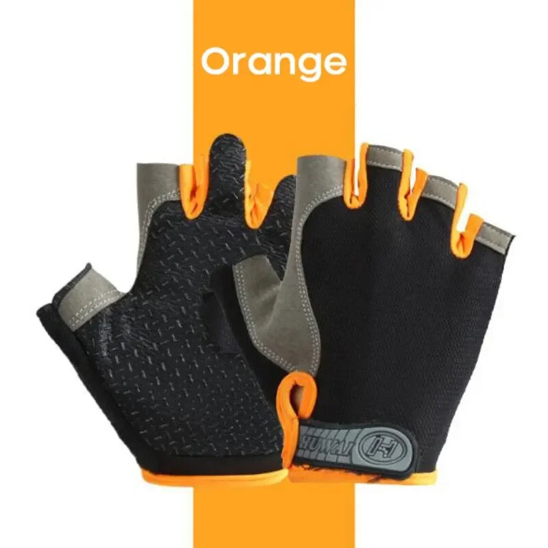Outdoor Half Finger  Cycling Anti Slip Anti Sweat Men Women Half Finger Gloves Breathable Anti Shock Sports Gloves