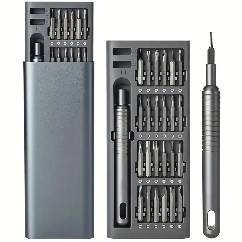 24-in-1 Precision Screwdriver Set with Aluminium Alloy Handle, Highly Hardened Metal Bits, Swivelling Design, Disassembly Kit